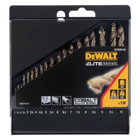 ZESTAW 19 WIERTEŁ DO METALU COBALT DEWALT DT5936-QZ
