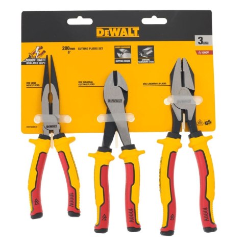 ZESTAW 3 SZCZYPIEC 200MM VDE DEWALT DWHT82806-0