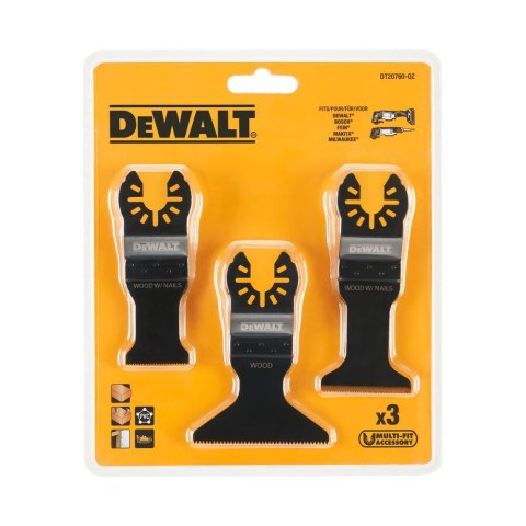 ZESTAW 3 SZT BRZESZCZOTY MULTITOOL DEWALT DT20760-QZ