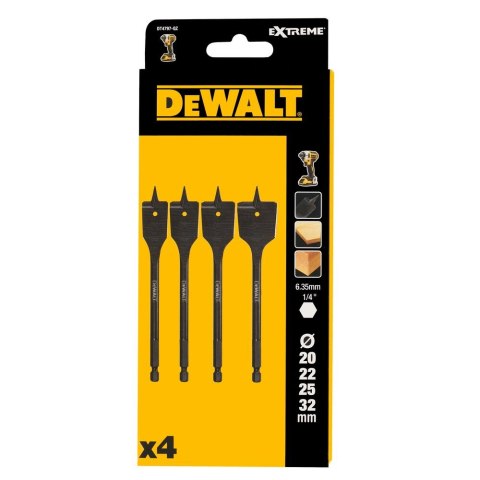 ZESTAW 4 SZT WIERTŁA PŁASKIE DEWALT DT4797-QZ