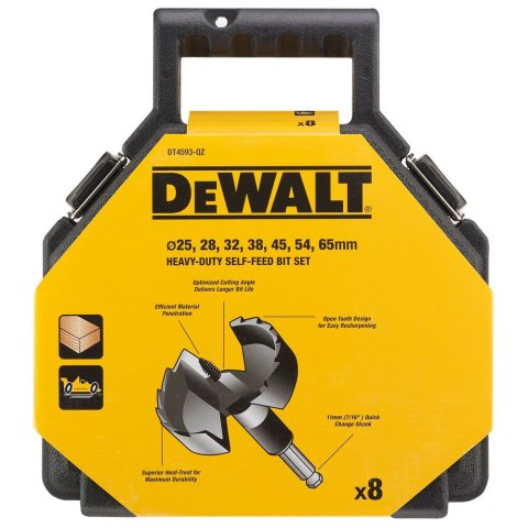 ZESTAW 8 WIERTEŁ DO DREWNA DEWALT DT4593-QZ