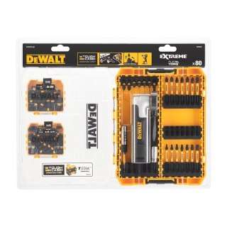 ZESTAW 80 ELEMENTOWY Z UCHWYTEM KĄTOWYM DEWALT DT70775-QZ