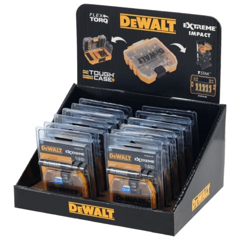 ZESTAW BITOW PZ2 25MM X15, BIT HOLDER DEWALT DT70618T-QZ
