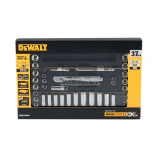 ZESTAW GRZECHOTEK 37 ELEMENTÓW Z OTWOREM 3/8", SAE/MM DEWALT DWMT45400-1