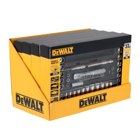ZESTAW GRZECHOTEK 37 ELEMENTÓW Z OTWOREM 3/8", SAE/MM DEWALT DWMT45400-1