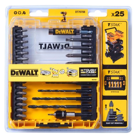 ZESTAW KOŃCÓWEK DO WIERTARKI 25 CZĘŚCI DEWALT DT70708-QZ