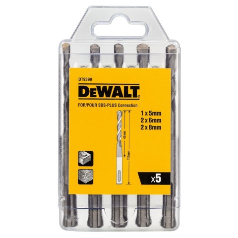 ZESTAW WIERTŁA DO MURU SDS-PLUS® 5SZT DEWALT DT9399-QZ