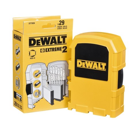 ZESTAWY WIERTŁA DO METALU EXTREME 2™ HSS-G 29 SZT DEWALT DT7926-XJ
