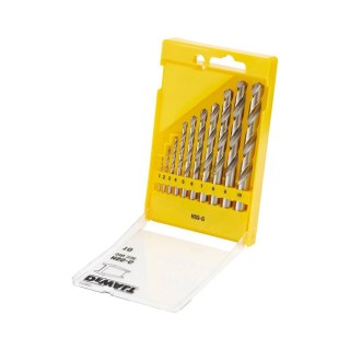 Zestaw wierteł HSS-G wg DIN 338 - do metalu 10SZT DEWALT DT5921-QZ