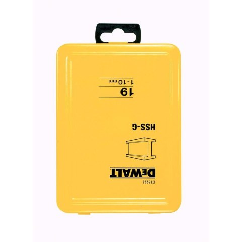 Zestaw wierteł HSS-G wg DIN 338 - do metalu 19SZT DEWALT DT5923-QZ