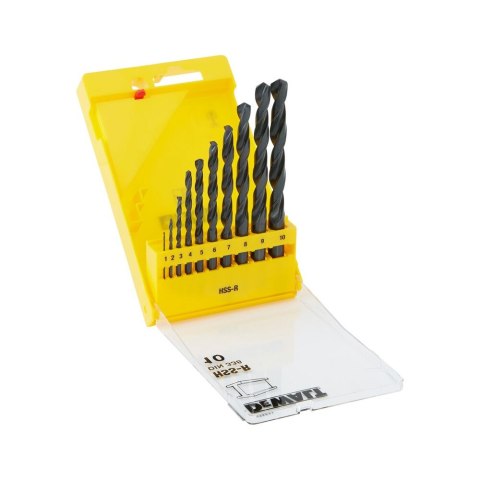 Zestaw wierteł HSS-R do metalu wg DIN 338 10SZT DEWALT DT5911-QZ