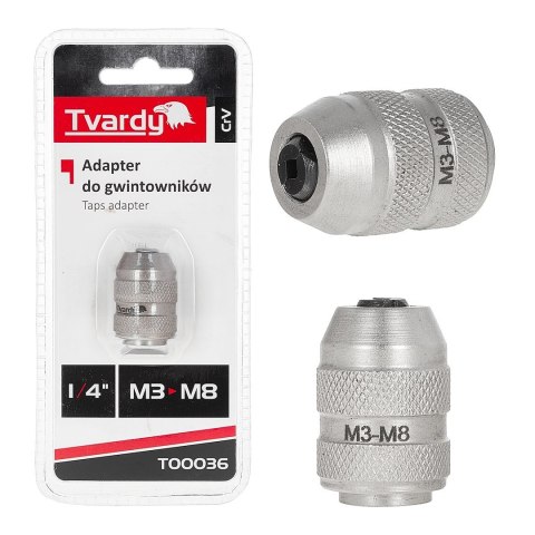 Adapter do gwintowników 1/4" M3-M8 CrV
