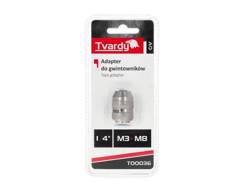 Adapter do gwintowników 1/4" M3-M8 CrV