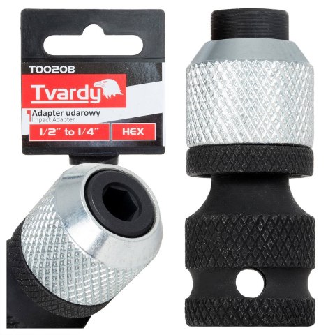 Adapter udarowy 1/2" na 1/4" HEX TVARDY
