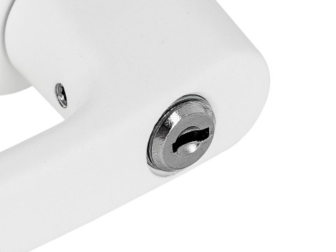 Klamka aluminiowa okienna z zamkiem na kluczyk