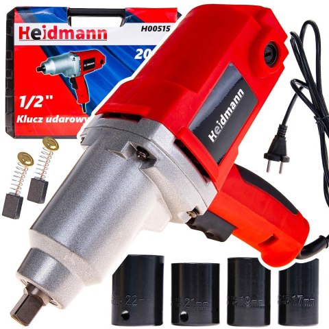 Klucz udarowy elektryczny 1/2" nasadki typ H