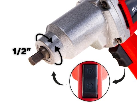 Klucz udarowy elektryczny 1/2" nasadki typ H