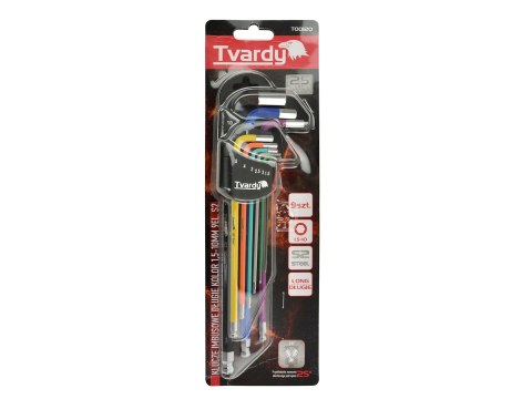 Klucze imbusowe kolor 1,5-10mm 9el. S2, długie-234mm
