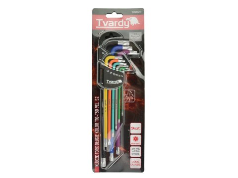 Klucze torx kolor T10-T50 9el. S2 długie-229mm
