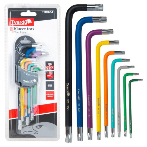 Klucze torx kolor T10-T50 9el. S2