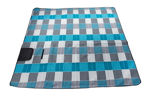 Koc plażowy z izolacją 200x200 (szaro-niebieski)