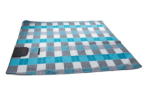 Koc plażowy z izolacją 200x200 (szaro-niebieski)