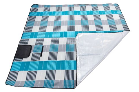 Koc plażowy z izolacją 200x200 (szaro-niebieski)