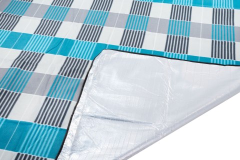 Koc plażowy z izolacją 200x200 (szaro-niebieski)