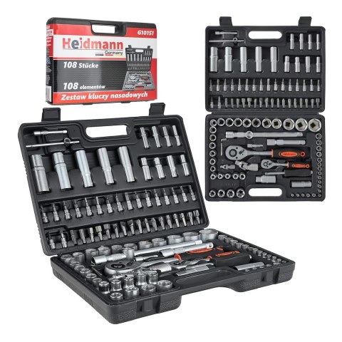 Kpl.kluczy nas.108el. 1/4",1/2",torx,typ H