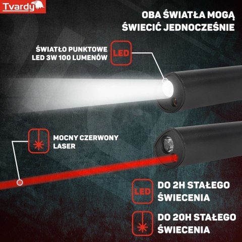 Lampa warsztatowa inspekcyjna z magnesem LED COB 5W 3W UV laser 800mAh 400lm IP44