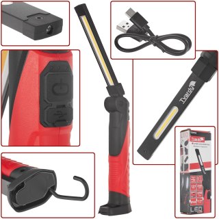 Lampa warsztatowa składana z magnesem LED COB 5W 3W 2600mAh 650lm IP44
