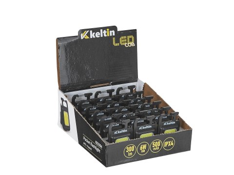 Latarka mini - kieszonkowa z magnesem LED COB 6W 500mAh 300lm IPX4 - kartonik wystawowy