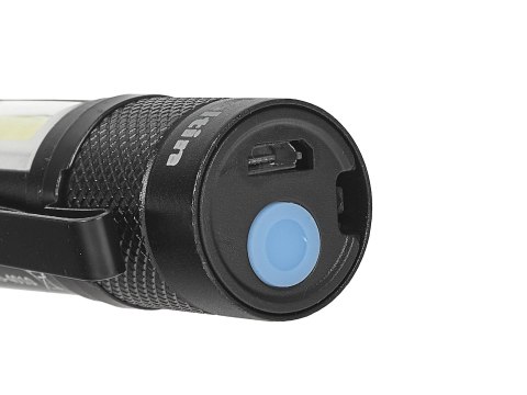 Latarka mini - taktyczna LED COB 10W 500mAh 500lm IPX5 - kartonik wystawowy