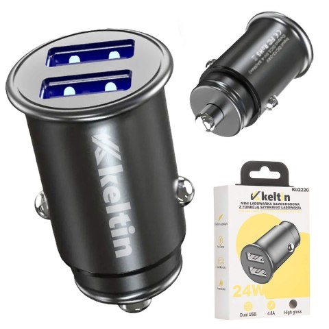 Mini ładowarka samochodowa z funkcją szybkiego ładowania 24W 4,8A