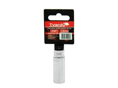 Nasadka sześciokątna długa 1/4" 13 mm TVARDY