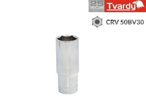 Nasadka sześciokątna długa 1/4" 8 mm TVARDY