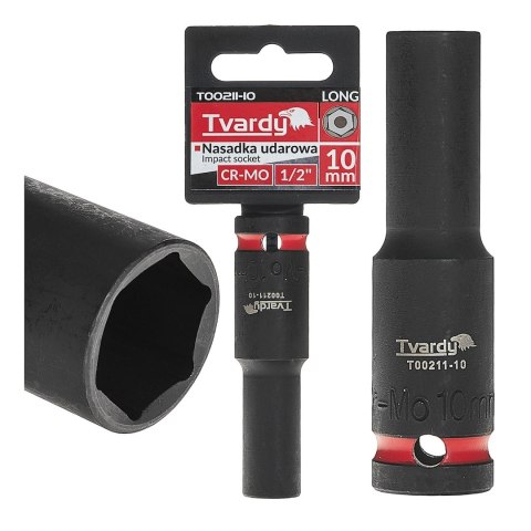 Nasadka udarowa długa 1/2" 6-kąt 10mm CR-MO