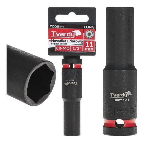 Nasadka udarowa długa 1/2" 6-kąt 11mm CR-MO
