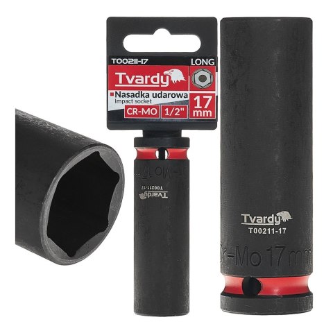 Nasadka udarowa długa 1/2" 6-kąt 17mm CR-MO