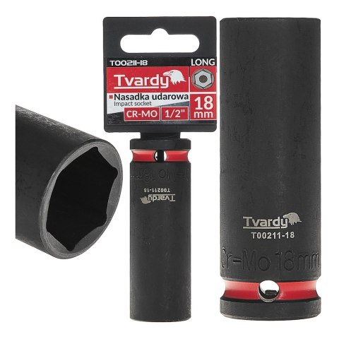 Nasadka udarowa długa 1/2" 6-kąt 18mm CR-MO
