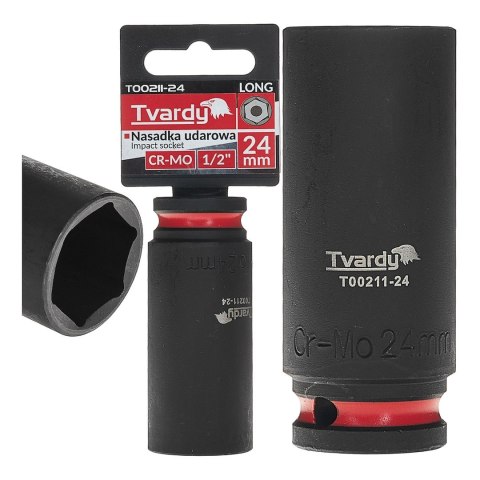 Nasadka udarowa długa 1/2" 6-kąt 24mm CR-MO