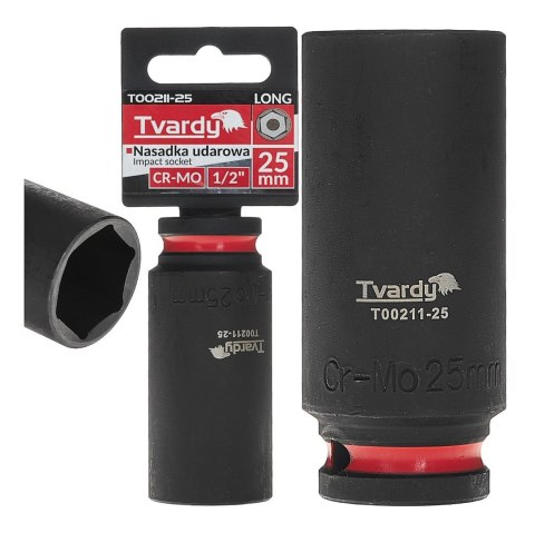 Nasadka udarowa długa 1/2" 6-kąt 25mm CR-MO