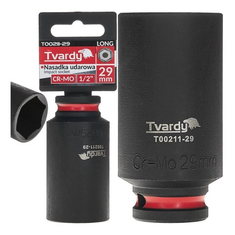 Nasadka udarowa długa 1/2" 6-kąt 29mm CR-MO