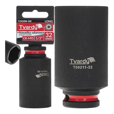 Nasadka udarowa długa 1/2" 6-kąt 32mm CR-MO