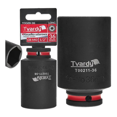 Nasadka udarowa długa 1/2" 6-kąt 36mm CR-MO