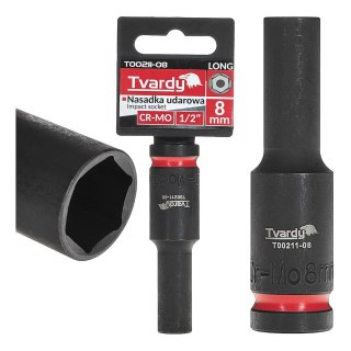Nasadka udarowa długa 1/2" 6-kąt 8mm CR-MO