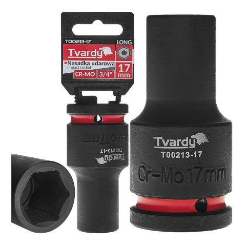 Nasadka udarowa długa 3/4" 6-kąt 17mm CR-MO