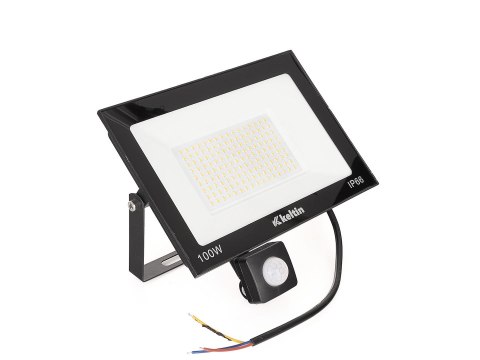 Naświetlacz LED 100W z czujnikiem ruchu - barwa biała ciepła 2700K