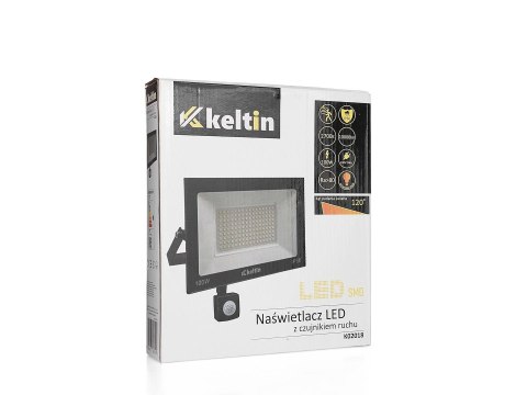 Naświetlacz LED 100W z czujnikiem ruchu - barwa biała ciepła 2700K
