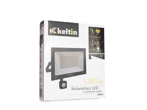 Naświetlacz LED 100W z czujnikiem ruchu - barwa biała neutralna 4500K